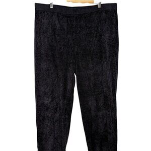 Barefoot Dreams Women's Plus Sz Pants 2X Regular CozyChic Ultra Black Wide Leg